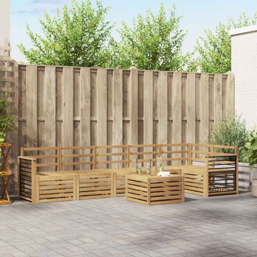 Комплект дивани за открито 7 pcs Бяло 59 x 59 x 37 см