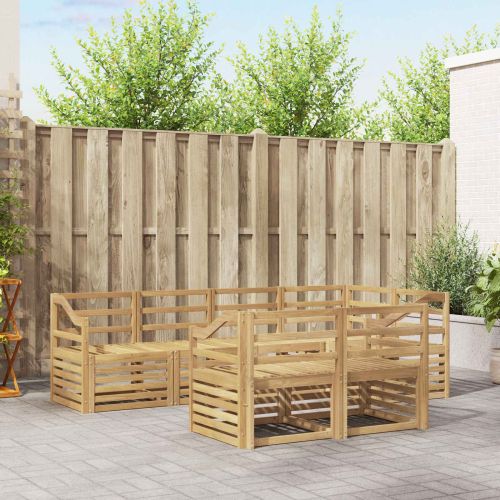 Комплект дивани за открито 7 pcs Бяло 245 x 126,5 x 73 см