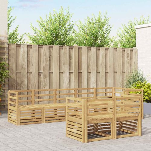 Комплект дивани за открито 8 pcs Бяло 304 x 126,5 x 73 см