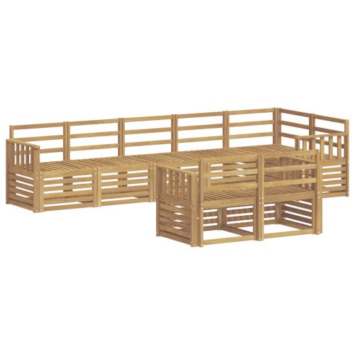 Комплект дивани за открито 8 pcs Бяло 306 x 128,5 x 73 см