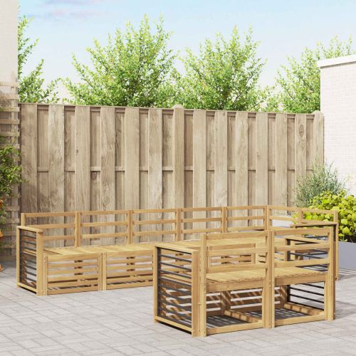Комплект дивани за открито 8 pcs Бяло 306 x 128,5 x 73 см