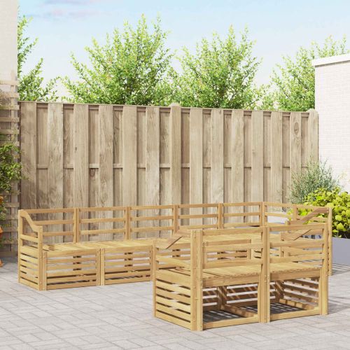 Комплект дивани за открито 8 pcs Бяло 304 x 126,5 x 73 см