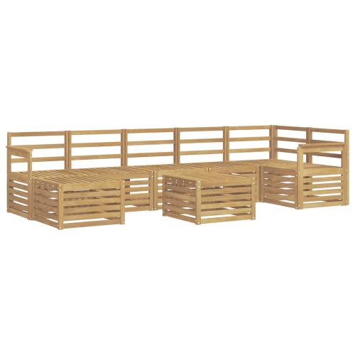 Комплект дивани за открито 8 pcs Бяло 59 x 59 x 37 см