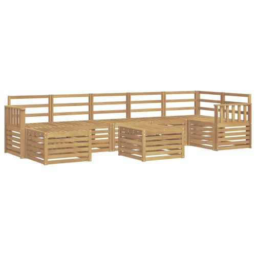 Комплект дивани за открито 8 pcs Бяло 59 x 59 x 37 см