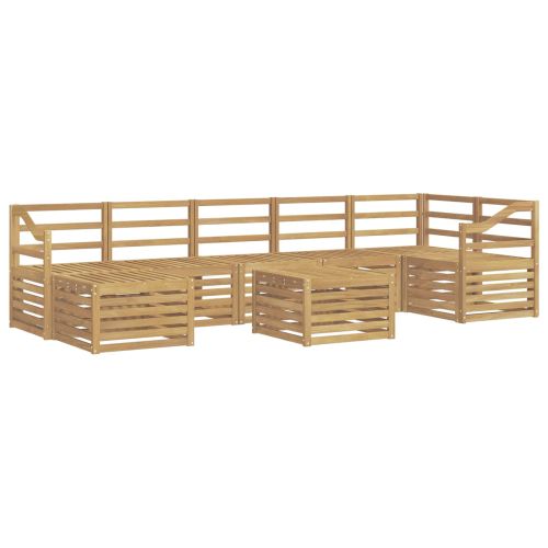 Комплект дивани за открито 8 pcs Бяло 59 x 59 x 37 см
