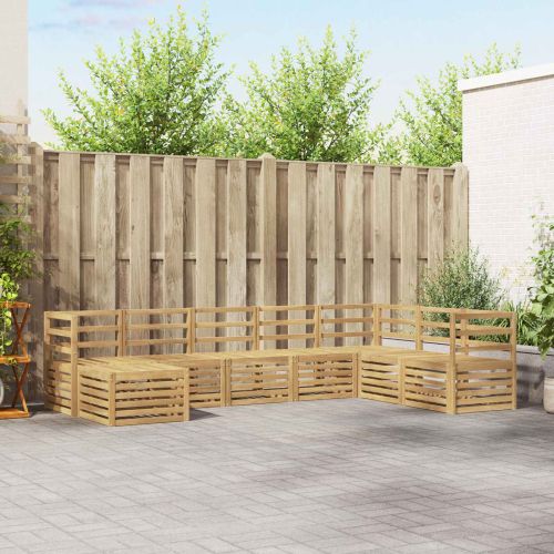Комплект дивани за открито 8 pcs Бяло 304 x 185,5 x 73 см