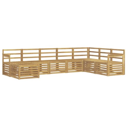 Комплект дивани за открито 8 pcs Бяло 306 x 187,5 x 73 см