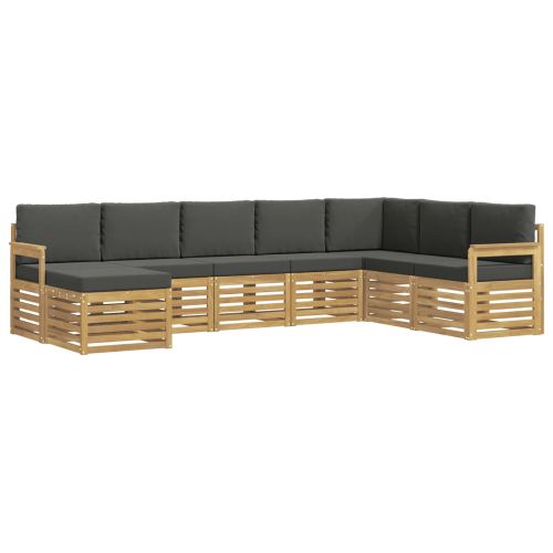 Комплект дивани за открито 8 pcs Бяло и антрацит