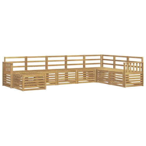 Комплект дивани за открито 8 pcs Бяло 306 x 187,5 x 73 см