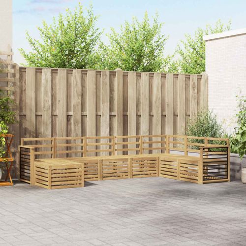 Комплект дивани за открито 8 pcs Бяло 306 x 187,5 x 73 см