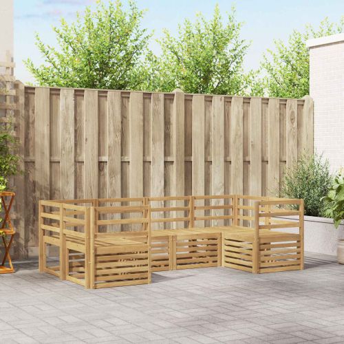 Комплект дивани за открито 6 pcs Бяло 245 x 126,5 x 73 см