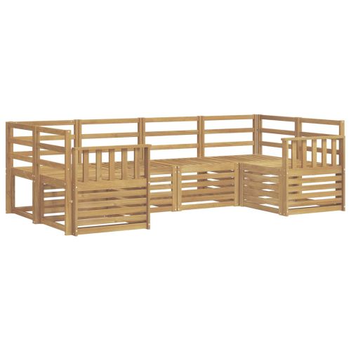 Комплект дивани за открито 6 pcs Бяло 245 x 128,5 x 73 см
