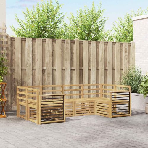 Комплект дивани за открито 6 pcs Бяло 245 x 128,5 x 73 см