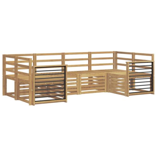 Комплект дивани за открито 6 pcs Бяло 245 x 128,5 x 73 см