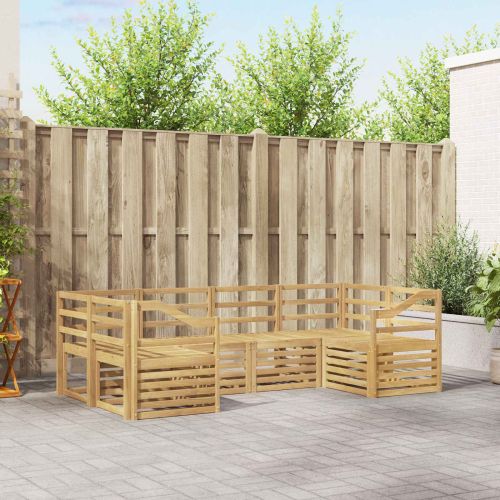 Комплект дивани за открито 6 pcs Бяло 245 x 126,5 x 73 см