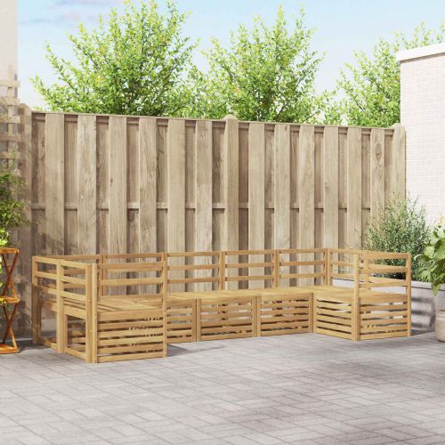 Комплект дивани за открито 7 pcs Бяло 304 x 126,5 x 73 см