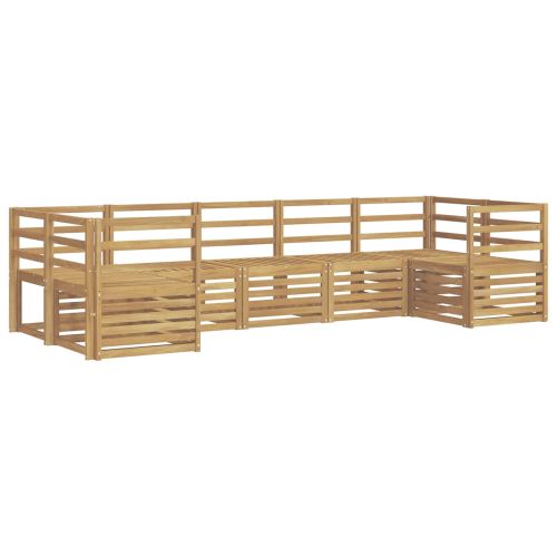 Комплект дивани за открито 7 pcs Бяло 304 x 126,5 x 73 см