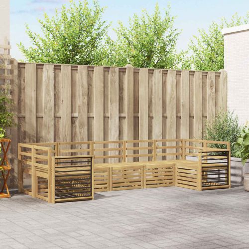 Комплект дивани за открито 7 pcs Бяло 304 x 128,5 x 73 см
