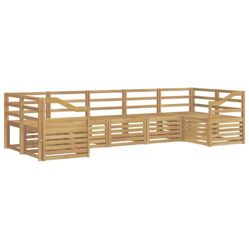 Комплект дивани за открито 7 pcs Бяло 304 x 126,5 x 73 см
