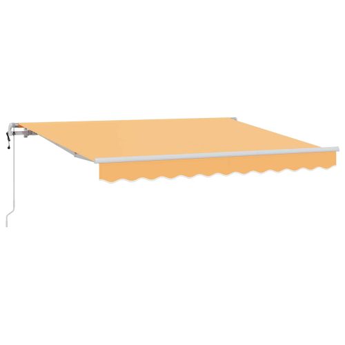 Прибираща се тента Пясък 300 x 250 cm Тъкан и алуминий