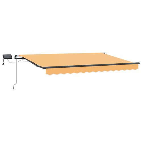 Прибираща се тента Пясък 300 x 250 cm Тъкан и алуминий