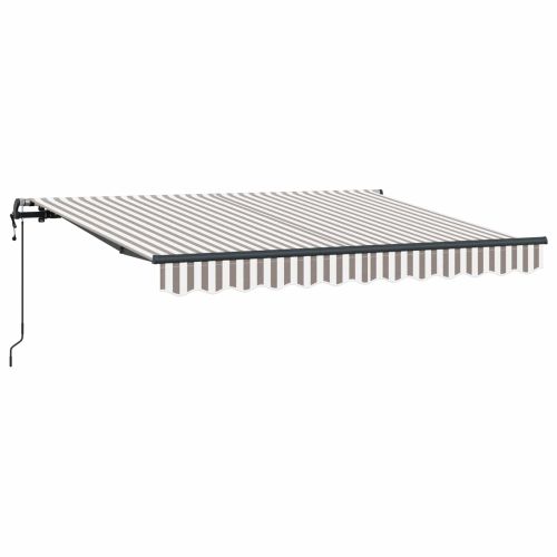 Прибираща се тента Светлосив и бял 400 × 350 cm