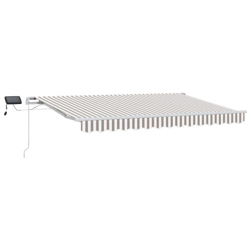 Прибираща се тента Светлосив и бял 500 × 350 cm