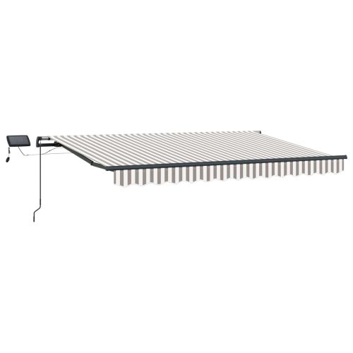 Прибираща се тента Светлосив и бял 500 × 350 cm