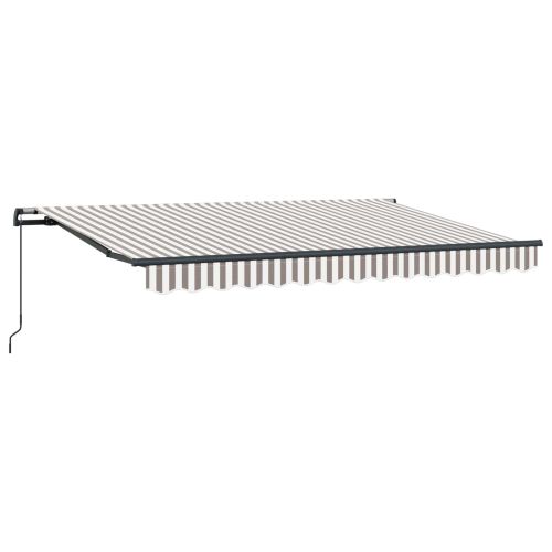 Прибираща се тента Светлосив и бял 600 × 350 cm