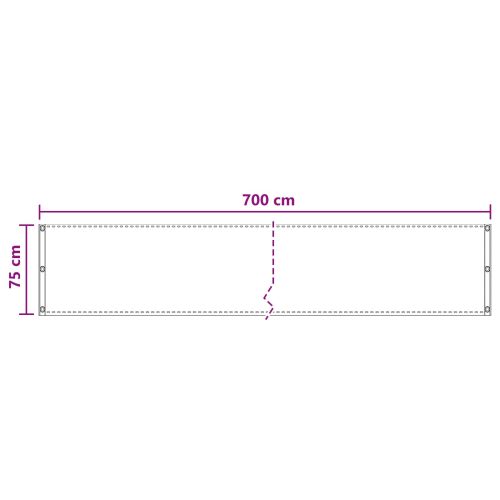 Балконен екран Теракота 75 x 700 cm HDPE и алуминий