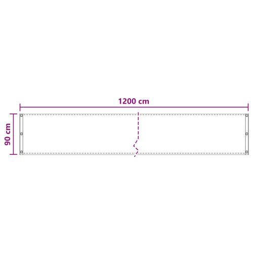 Балконен екран Теракота 90 x 1200 см HDPE и алуминий