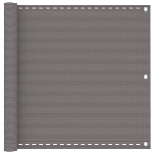 Балконен екран Светлосиво 120 x 800 cm HDPE и алуминий