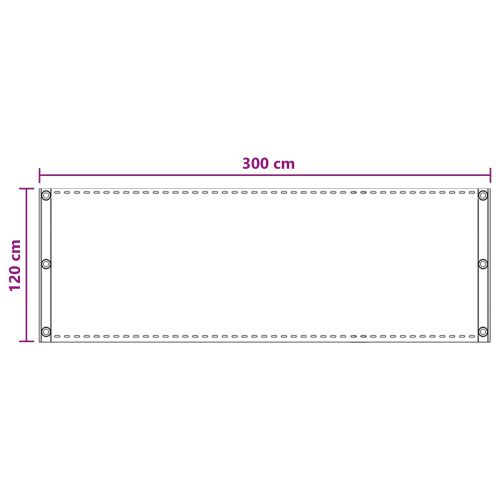 Балконен екран Пясък 120 x 300 cm HDPE и алуминий