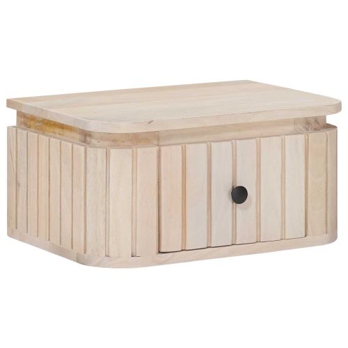 Ръчно изработен нощен шкаф Бяло 40 x 30 x 20 см