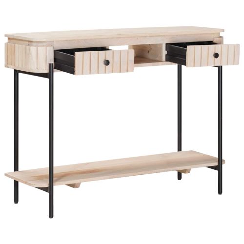 Ръчно изработена масичка Бяло 100 x 30 x 76 см