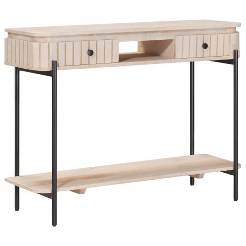 Ръчно изработена масичка Бяло 100 x 30 x 76 см