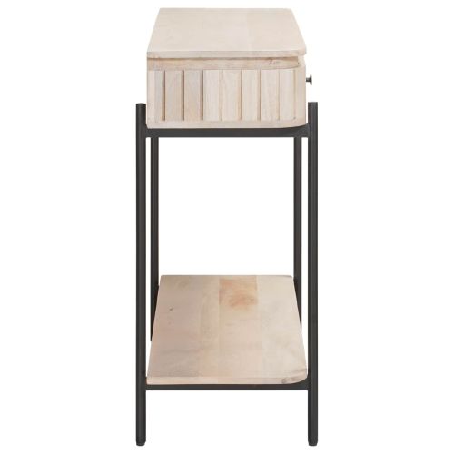 Ръчно изработена масичка Бяло 100 x 30 x 76 см