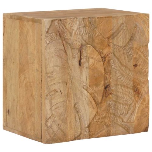 Ръчно изработен нощен шкаф Тикова кафява 40x30x40 см