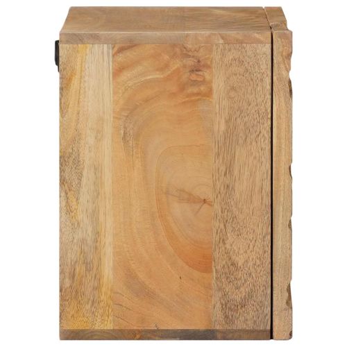 Ръчно изработен нощен шкаф Тикова кафява 40x30x40 см