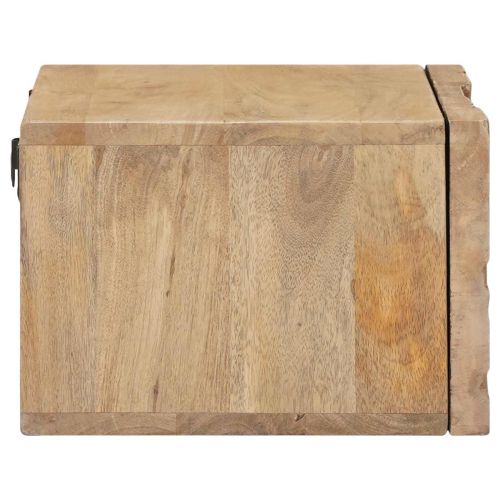 Ръчно изработен нощен шкаф Тикова кафява 40 x 30 x 20 см