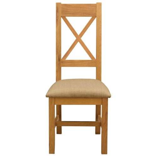 Трапезен стол 2 pcs Масивен дъб Бежово 45 x 54 x 105 см