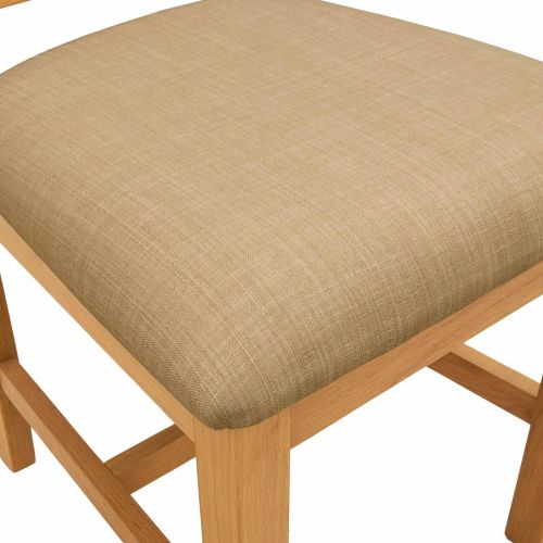 Трапезен стол 2 pcs Масивен дъб Бежово 45 x 54 x 105 см