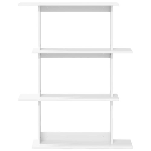 Единица за рафтове на стена Бяло 100 x 20 x 126 см