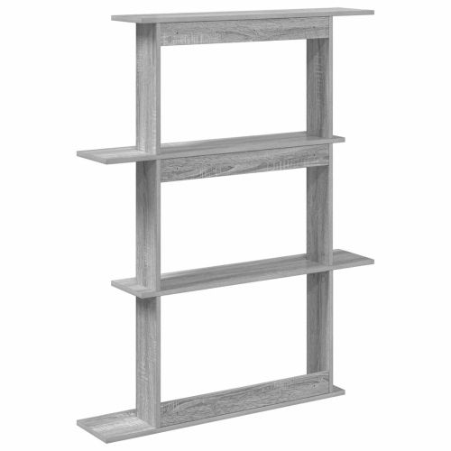 Единица за рафтове на стена Сиво 100 x 20 x 126 см