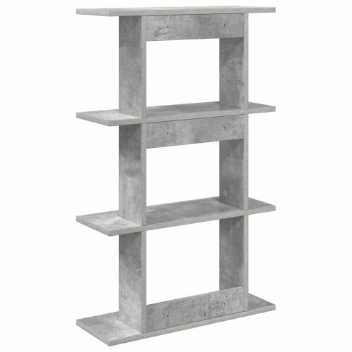 Стенен рафт Монтиране на стена Сиво 56 x 20 x 90 см