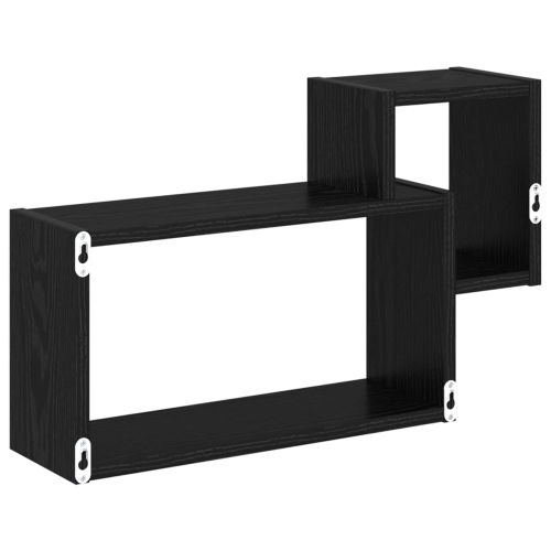 Стенен рафт Монтиране на стена Черно 55 x 15 x 35 см