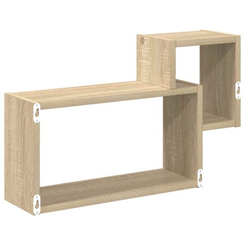 Стенен рафт Монтиране на стена Кафяво 55 x 15 x 35 см