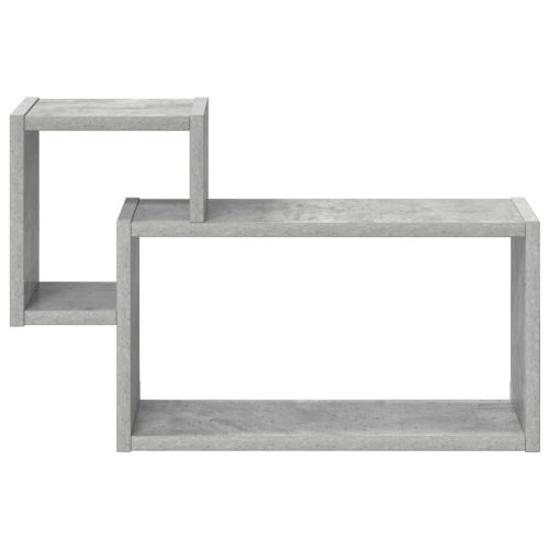 Стенен рафт Монтиране на стена Сиво 55 x 15 x 35 см
