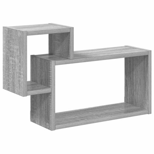 Стенен рафт Монтиране на стена Сиво 55 x 15 x 35 см
