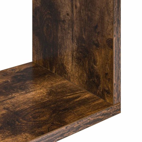Стенен рафт Монтиране на стена Кафяво 95 x 20 x 69,5 см